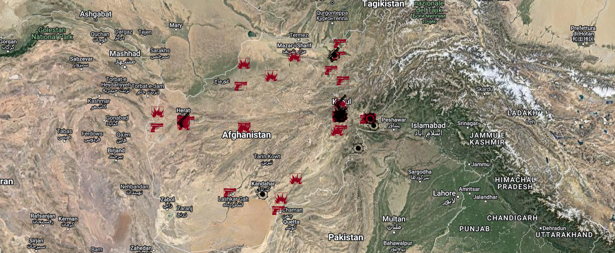 Mapping Terrorist Attack Afghanistan 2021