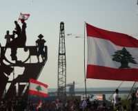 Bandiera del Libano proteste 2