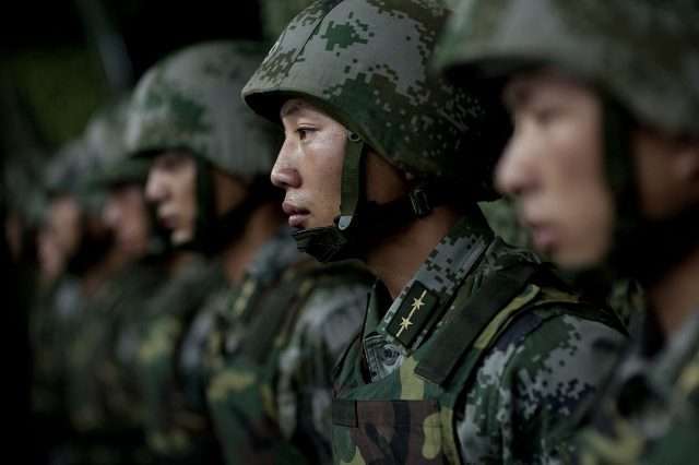 Soldiers Chinese People Liberation Army