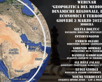 Webinar “Geopolitica del Medio Oriente: dinamiche regionali, interessi economici e terrorismo”