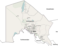 Karakalpakstan map and main cities