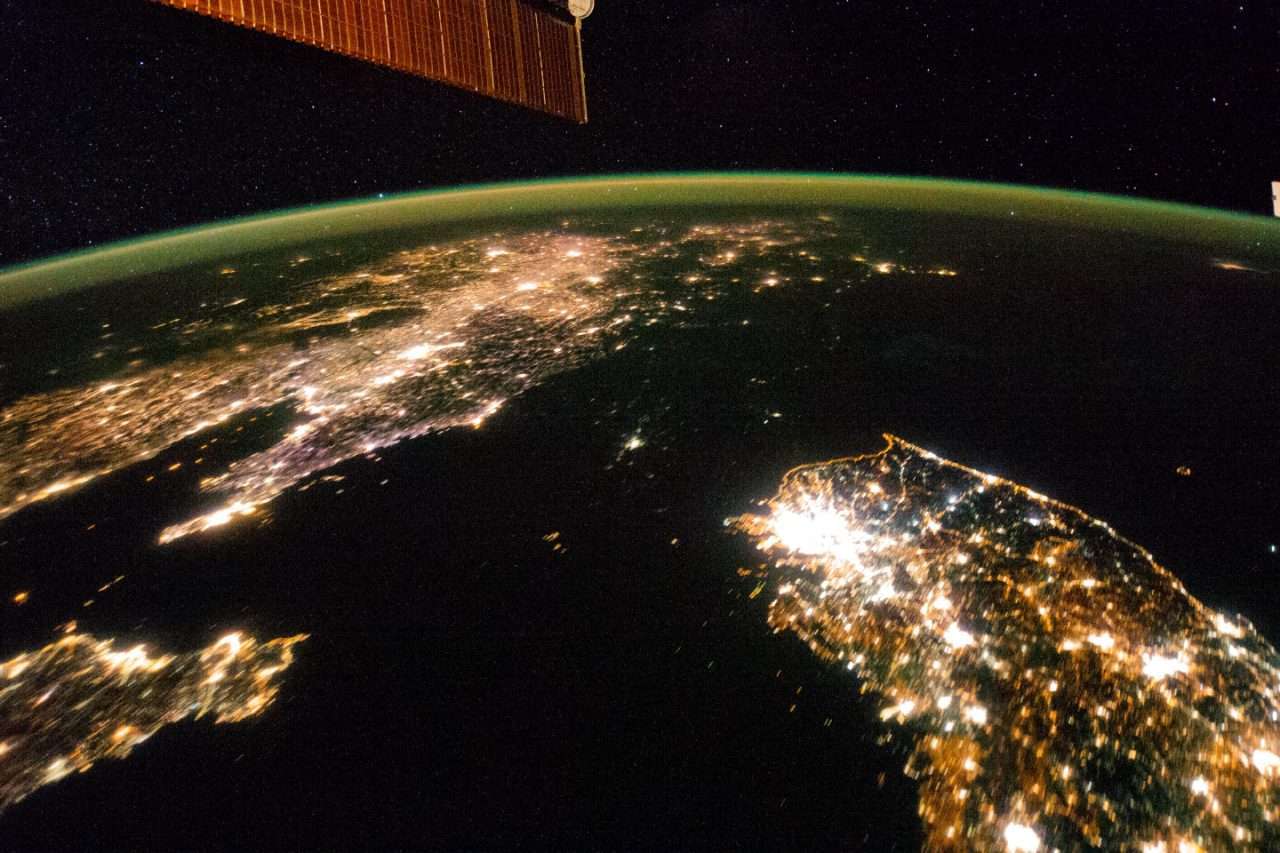 South Korea view from the satellite e1659715352269