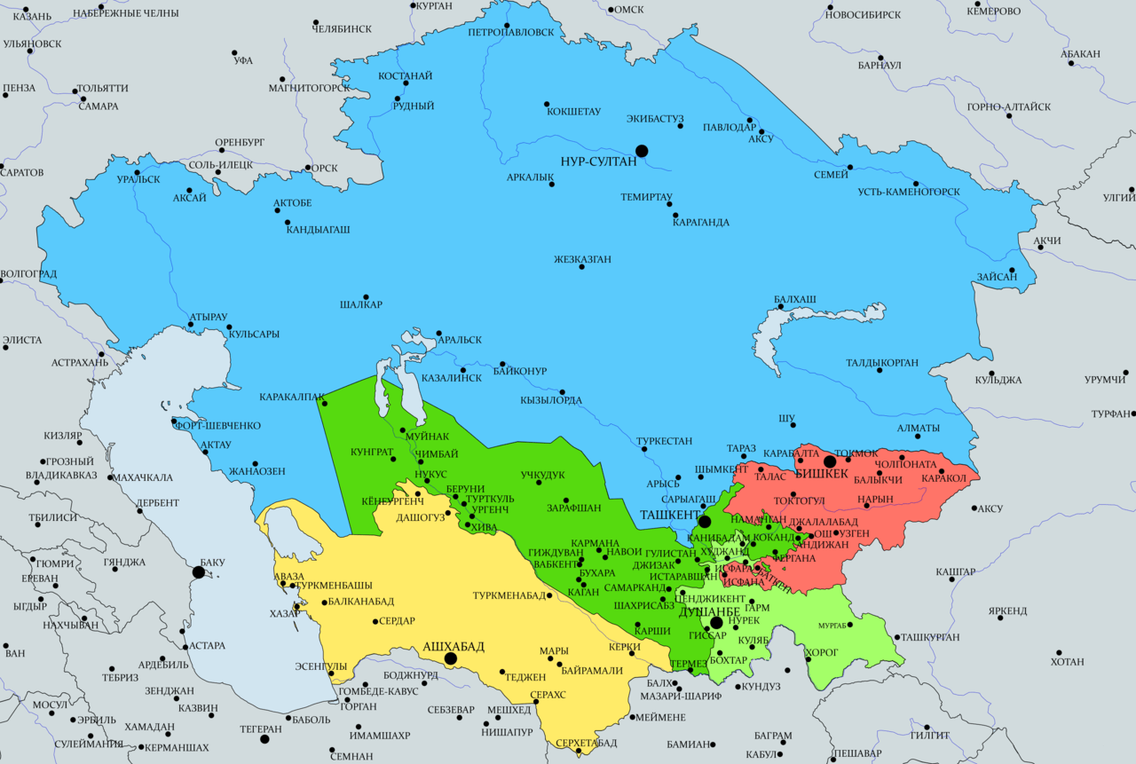 Central Asia map 1