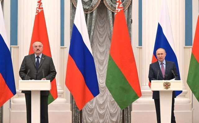 Putin Russia and Lukashenko Belarus