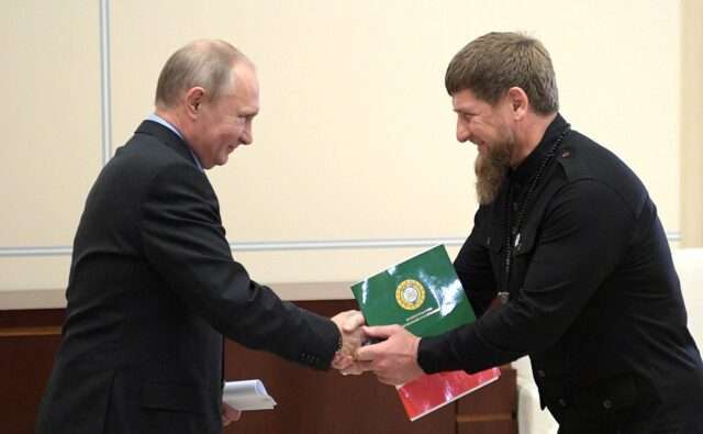 Ramzan Kadyrov and Vladimir Putin