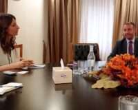 Silvia Boltuc and the Minister of Economy of Armenia
