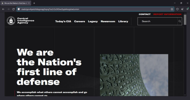 CIA website Dark Web