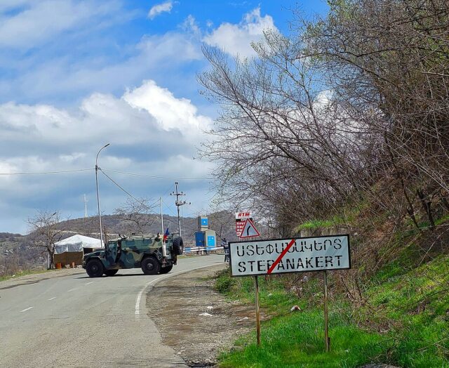 Russian military presence near Stepanaker, the capital of Nagorno-Karabakh/Artsakh