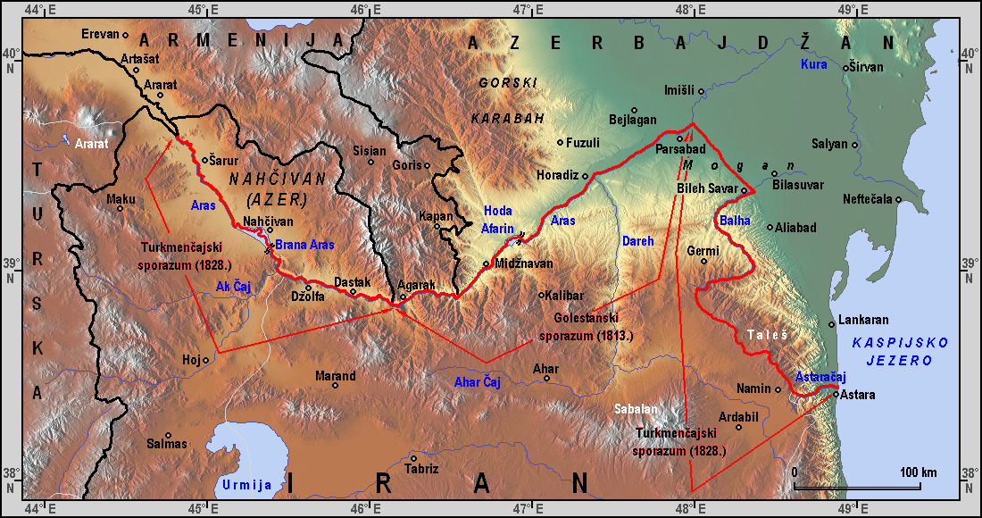 Azerbaijan-Iran-Armenia borders