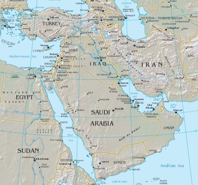 Middle East, Caspian Sea, and Central Asia energy